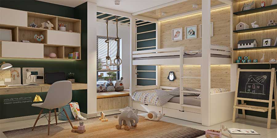 طراحی داخلی اتاق خواب کودک