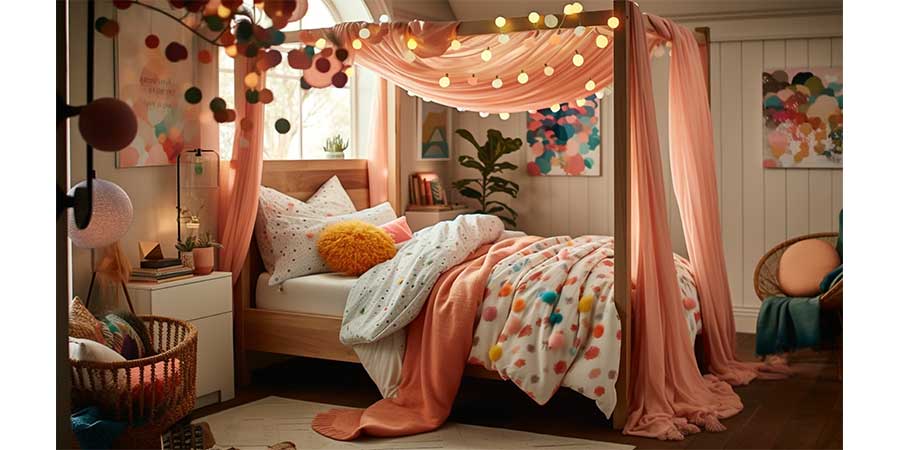 طراحی اتاق خواب دخترانه رویایی