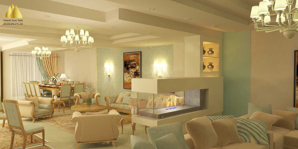 پروژه طراحی داخلی آپارتمان مسکونی احمدی